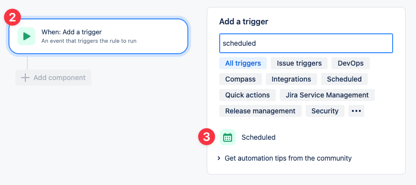 Create a scheduled jira automation